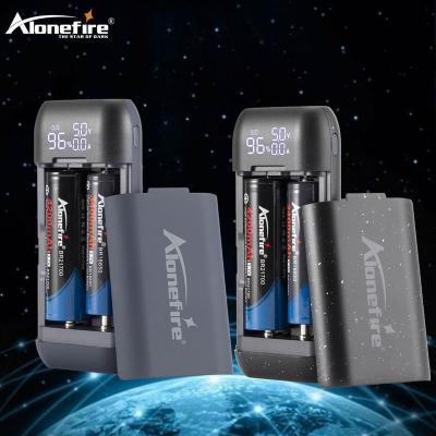 China Type-C Powerbank Charger Alonefire PD2 Battery Box 5V 2A USB Ports Power Bank Case DIY Shell Kit Cell Phones Powerbank For 2x18650/21700 for sale