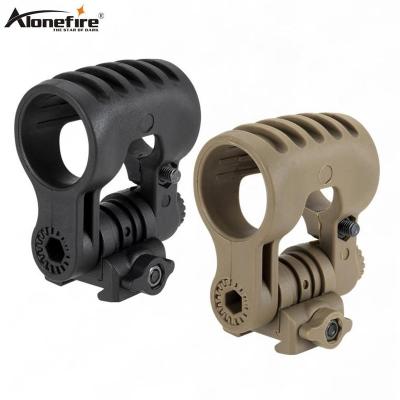 China Alonefire M340 25mm Tactical Helmet Clamp Adapter Helmet Light Holder For Outdoor Sports Helmet Black Helmet Flashlight Quick Clip Holder Cycling Headl for sale