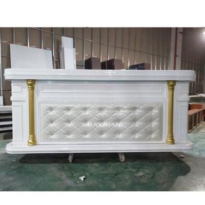 China Color/Size Can Be European Style Customized Bag Hotel Lobby Reception Beauty Salon High End Soft Customized Front Desk for sale