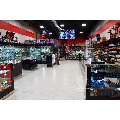 China Customized Vape Stores Display Smoke Shop Tobacco Display Rack Vape Display Cabinet Tiered Smoke Shop Furniture for sale