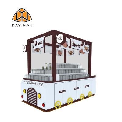 China Shopping Malls / Specialty Shops / Good Quality Showrooms Customized Indoor Mobile Snack Kiosk Mall Food Kiosk Design for sale