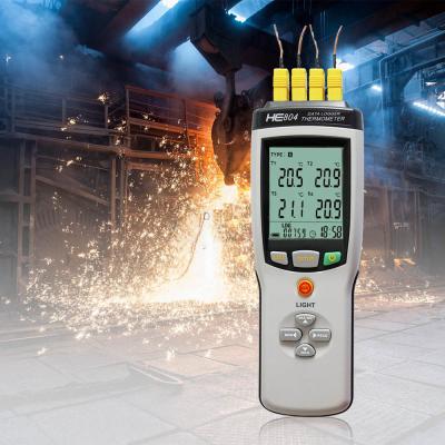 China Handthermoelement-Thermometer mit Doppelt-Messen/Anzeigen-Kanälen zu verkaufen