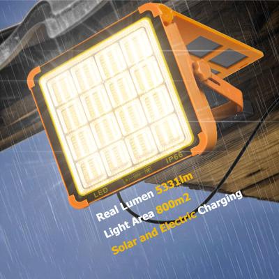 China Other high brightness outdoor waterproof folding portable portable led solar flood lights with 5330lm for sale