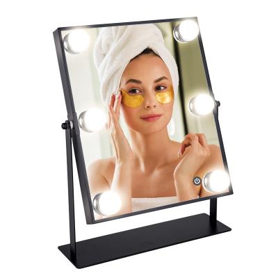 China Smart Lighted Bulbs Dressing Table Hollywood Style Touch Dimmer LED Cosmetic Dressing Desk Led Makeup Mirror GMH1505 for sale