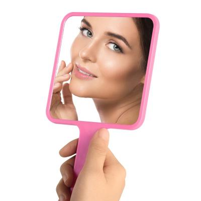 China Greenfrom Manufacturer Wholesale Square Cheap Non-specific Plastic Beauty Hand Mirror GMK016 for sale