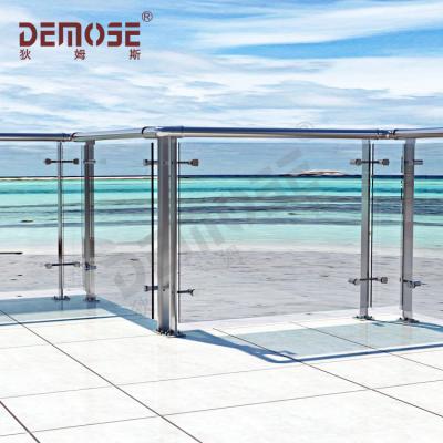 China Balcony Protection Stainless Steel Glass Railing For Basement for sale