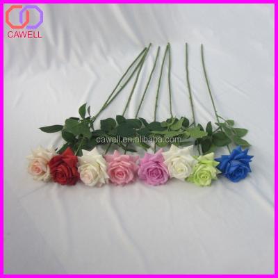 China Natural Artificial Long Touch Blue Flower Single Stem Rose For Sale Natural Touch Artificial Single Stem Long Blue Flower Rose On Sale for sale