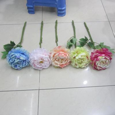 China Artificial Flower Large Head 5 Colors Plant Peonia Artificial Flower Available Silk Peonia Plant Large Silk Head 5 Available Colors for sale