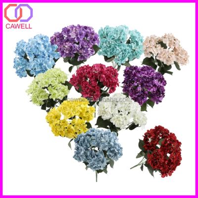 China Cheap wholesale 7 cheap artificial silk fabric hydrangea flower heads artificial silk fabric hydrangea flower heads wholesale 7 for sale