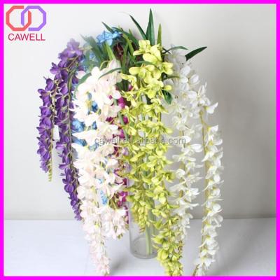 China Wedding Silk Wisteria Wall Hanging Flower Arrangement Wedding Decor Silk Wisteria Wall Hanging Decor for sale