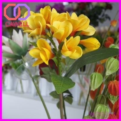 China Real touch pu touch artificial flower plumeria artificial flower real pu plumeria for sale