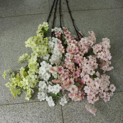 China hot selling flower silk arificial plastic cherry blossoms cherry blossoms hot sale plastic arificial silk flower cherry blossoms for sale