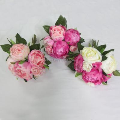 China Fake Peony Bouquet Real Feeling Fake Peony Bouquet Real Flower Feeling Peony Bouquet Flower for sale