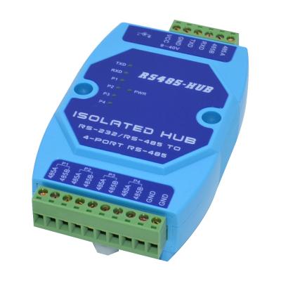 China Industrial-grade photoelectric isolation 4 way RS485 hub sharing device 485 485hub splitter 1 in 4 none for sale