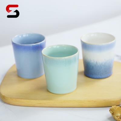 China Wholesale Viable In The Running Japanese Ceramic Tea Cup Espresso Cup Water Personalized Ceramic Coffee Mug for sale