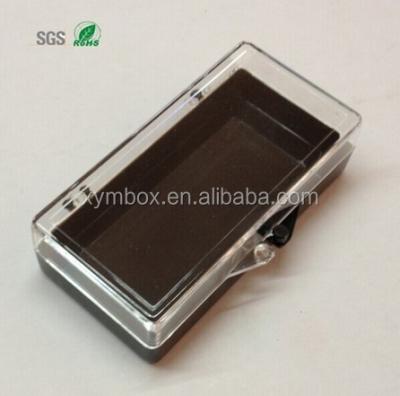 China 81*41*24mm recyclable rectangle showing hard plastic gift box for sale