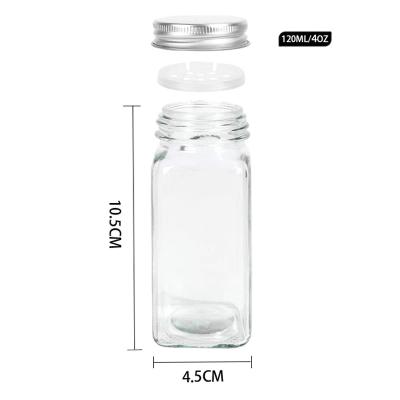 China Viable Quality Food Grade Small Wooden Lid Clear Spice Shaker Jar European Glass Jar For Kitchen for sale