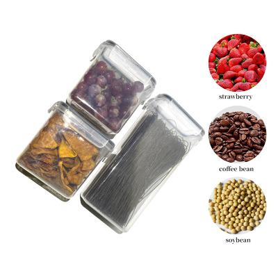 China Factory Wholesale Microwavable 17Pcs Organizing Stackable Cereal Plastic Storage Jar Container Set With Lid for sale