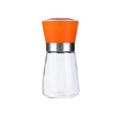 China OEM Viable Ceramic Core Food Grade Pepper Spice Bottle Mini Glass Grinder Mill For Manual Kitchen for sale