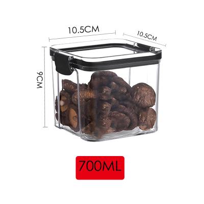 China Large High Clear Transparent Pet Food Sauce Salad Storage Box Stackable Container Viable For Commodity for sale