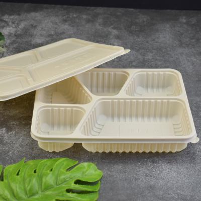 China High Quality Disposable Plastic Food Container Box Disposable Blister Packing Tray Lunch Box Bento Box for sale