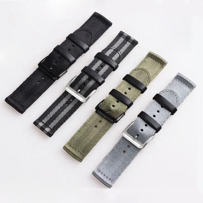 China Nylon Bands Fashion 18mm 20mm 22mm Watch Band Nylon Seat Belt Watch Strap for sale