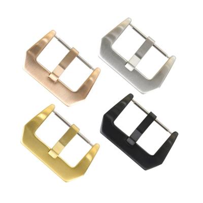 China Elegant Watch Parts 18 20 22 24 26mm Stainless Steel Watch Band Clasp Watch Strap Buckles for sale