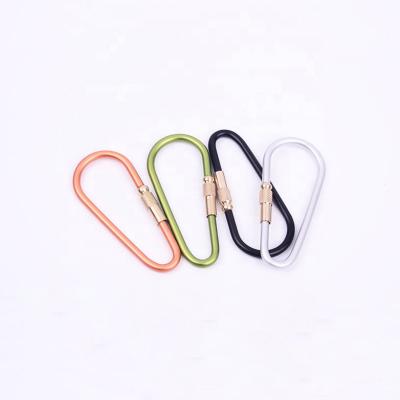 China Key Connectors Shapes Aluminum Alloy Key Accessories Locking Backpack Hook Key Chains for sale