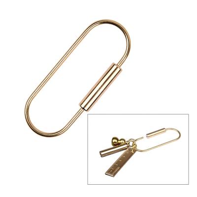 China Strong And Safe Key Holder Chain Lock Brass Screw Holder Outdoor Oval Key Organizer for sale