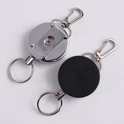 China Convenient Retractable Anti Lost Key Chain Reel Belt Clips ID Badge Holder Key Holder Key Chain for sale