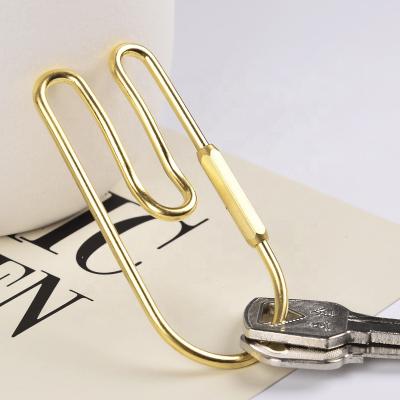 China Wholesale Belt Clip Keychains Fashion Metal Belt Clip Key Holder Brass Screw Lock Key Chains Key Chains for sale