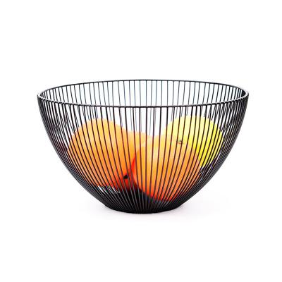 China Stored Well Built Simple Functional Table Decoration Wire Art Fruit Bowls Countertop Storage Basket for sale