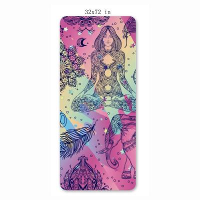 China Eco-Friendly Supply Best Quality Unique Suede Factory Rainbow Colorful Yoga Mat, Exercise Mat for sale