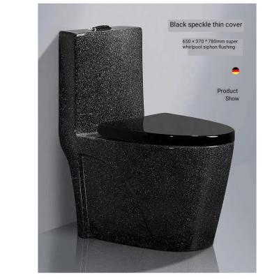 China New Color Double-flush Bathroom Black Ceramic Siphon Sanitary Amenities Luxury New Sale With OEM for sale