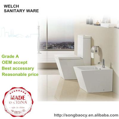 China Square Design Sanitary Ware Double-Flow 030 Toilet Seat One-Piece Washdown Toilet WC for sale