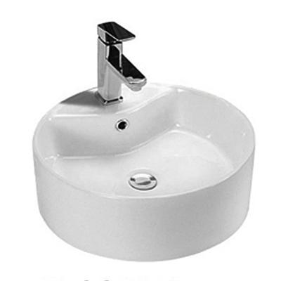 China 2014 01 Modern Porcelain Double Shape Round Overlap Basin Sink for sale