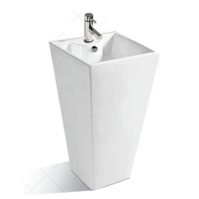 China 3006 Hotel Supplies Pedestal Wash Basin Bathroom Vanity Sustainable Contemporary Pedestal Sink for sale