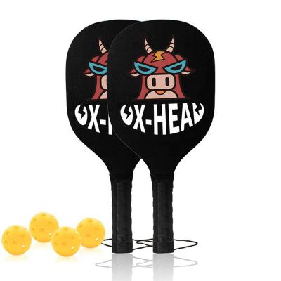 China Wooden pickleball dabbles set for beginner, with 2 paddles, 4 balls and 1 Carry Bag SSP007, durable and classic for sale