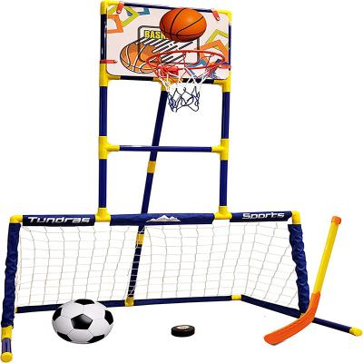 China 3 in 1 Sports Center - Kids Toy Basketball, Hockey, Football, Sports Post - Indoor Arcade Game SGM064 for sale