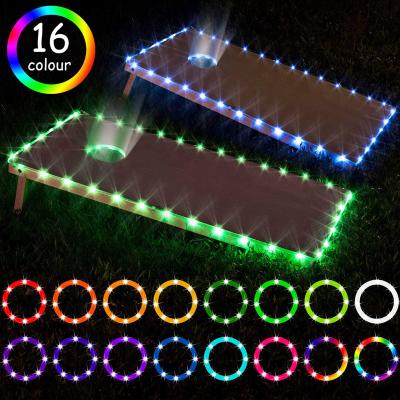 China LED Cornhole Lights, Remote Control Cornhole Board Edge and LED Ring Lights, 16 Colors Change by Yourself SLT001 for sale