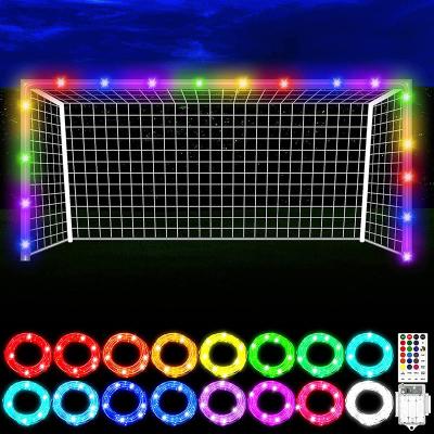 China 39ft Soccer Goal Light Up 16 Colors 4 Modes Waterproof LED Lights With Remote Luminous Accessories Adults Or Kids Goal Night Party SLT003 for sale