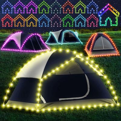 China Camping Tent String Lights, 7 Colors LED Flashing Decorative String Lights 7 Battery Operated with Remote Control and Waterproof SLT010 for sale