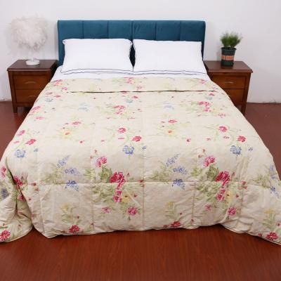 China Sustainable Luxury Cotton Printed Feather Comforter Comforter Comforters Home Comforter Insert for sale