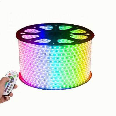 China 2022 LANDSCAPE Project IP67 RGB Outdoor High Voltage Strip AC110V-220V SMD5050 60LED/m Shenzhen Led Strip Light for sale