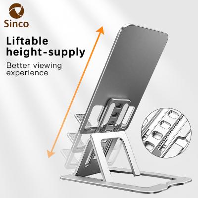 China Best-selling Phone Stand Adjustable Aluminum Alloy Adjustable Foldable Stand Tablet Phone Desk Stand for sale