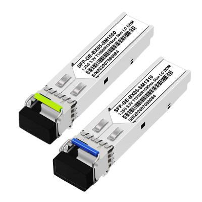 China LC SFP Module Single Mode Fiber DDM Transceiver Module 1000Mbps 1.25Gbs Optical SFP LC Single Interface Compatible With Various Brands for sale