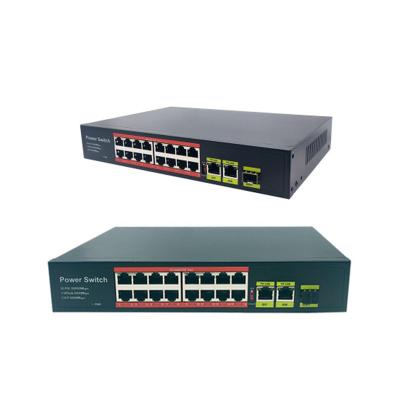 China LACP 16 100M Ports + 2 Gigabit Ethernet Ports + POE Switch 300W 48V Optical Port Power 1 Gigabit Over Ethernet For IP Camera System for sale