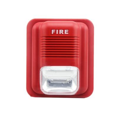 China Fire Factory Direct Fire Alarm Sirens Red Noise And Flash White Light For Fire Safety Systems for sale