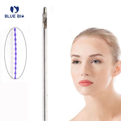 China Remove wrinkle korea collagen 17G 18G cannula tighteners blunt glabellar eyebrow hilos pdo fishbone filling wire for sale