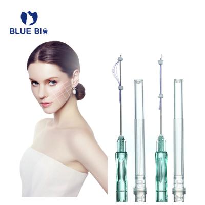 China Remove wrinkle L mini teeth 23G absorbable 38mm blunt cannula bidirection under eyebrow to tighten face lifting mulit thread pdo for sale